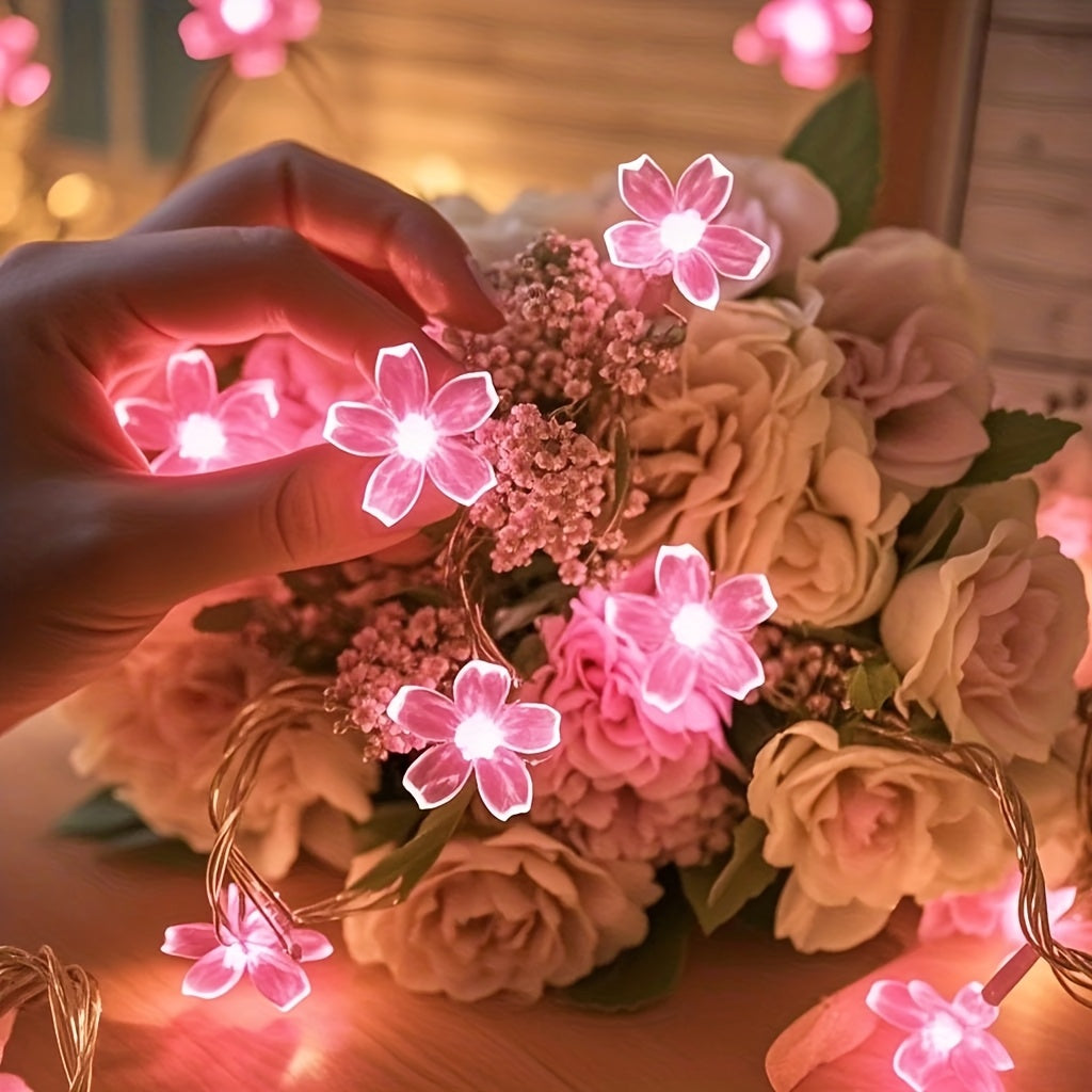 Cherry Blossom Solar String Lights