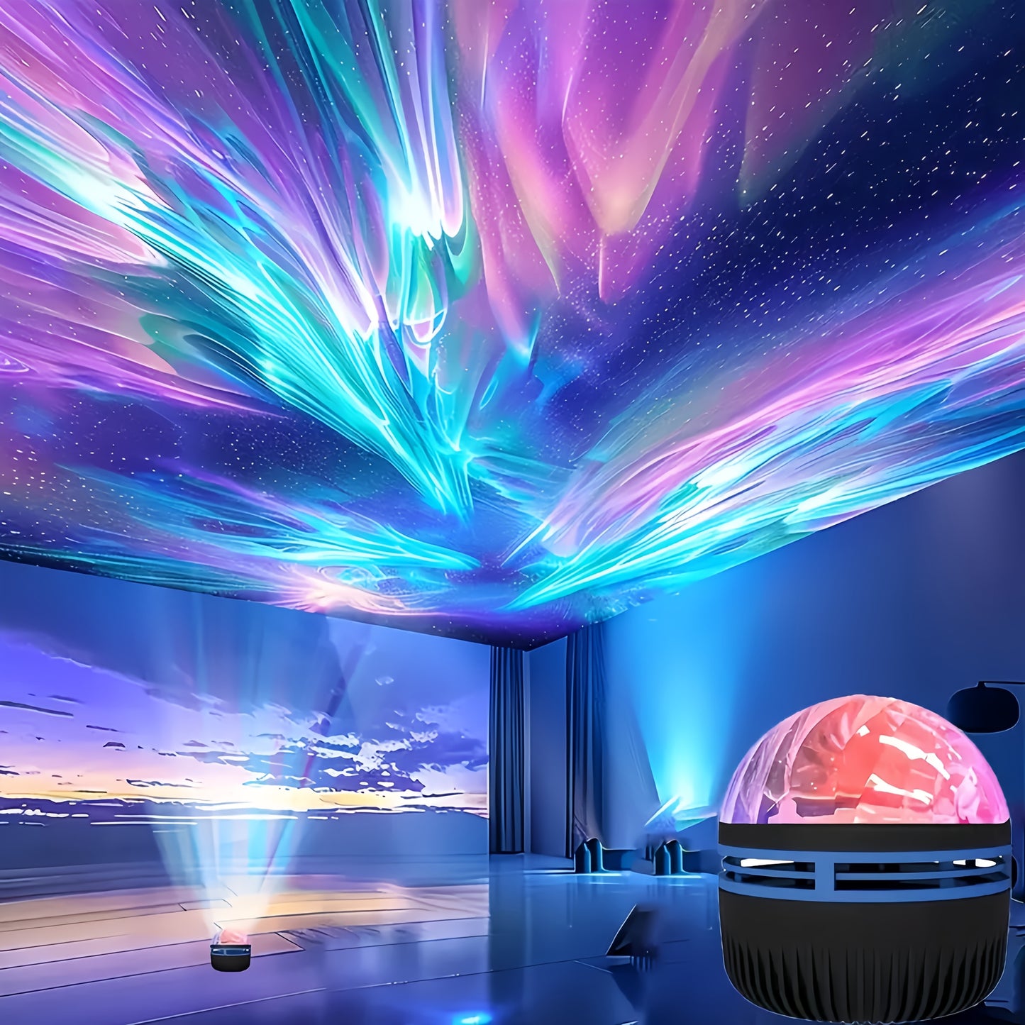 Mini USB Plug-In Phantom Aurora Projection Luminaire – Ambient Decorative Light
