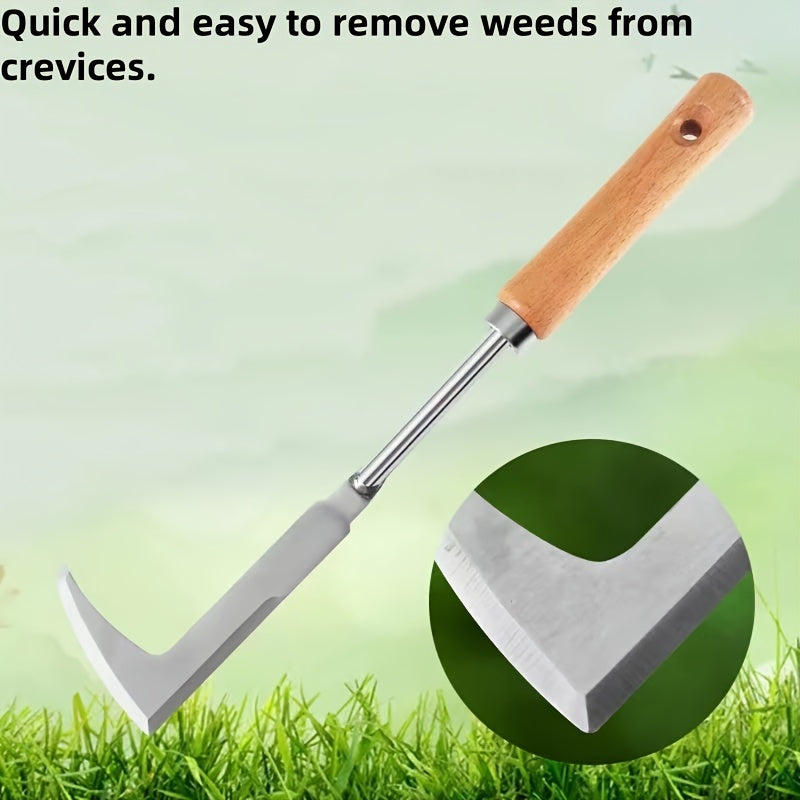 Stainless Steel L-shaped Gap Weeding Tool