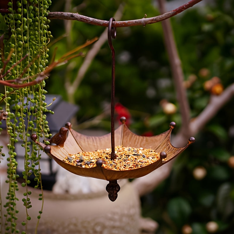 Outdoor Hanging Umbrella Bird Feeding Tray