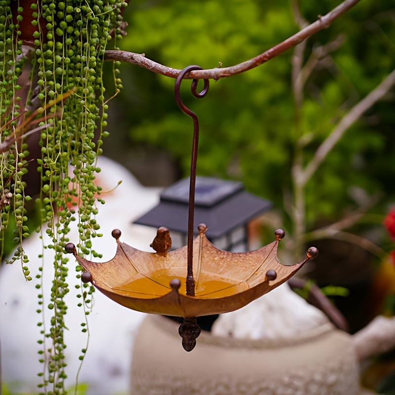Outdoor Hanging Umbrella Bird Feeding Tray
