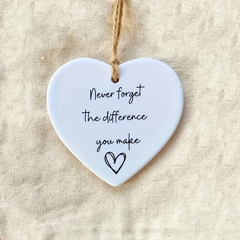 "Never Forget the Difference You Make" Acrylic Heart Keepsake – Thank You Gift