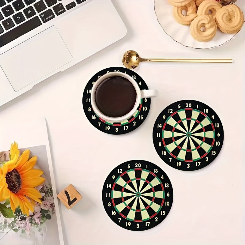 6PC's Darts Themed Wooden Coaster Set