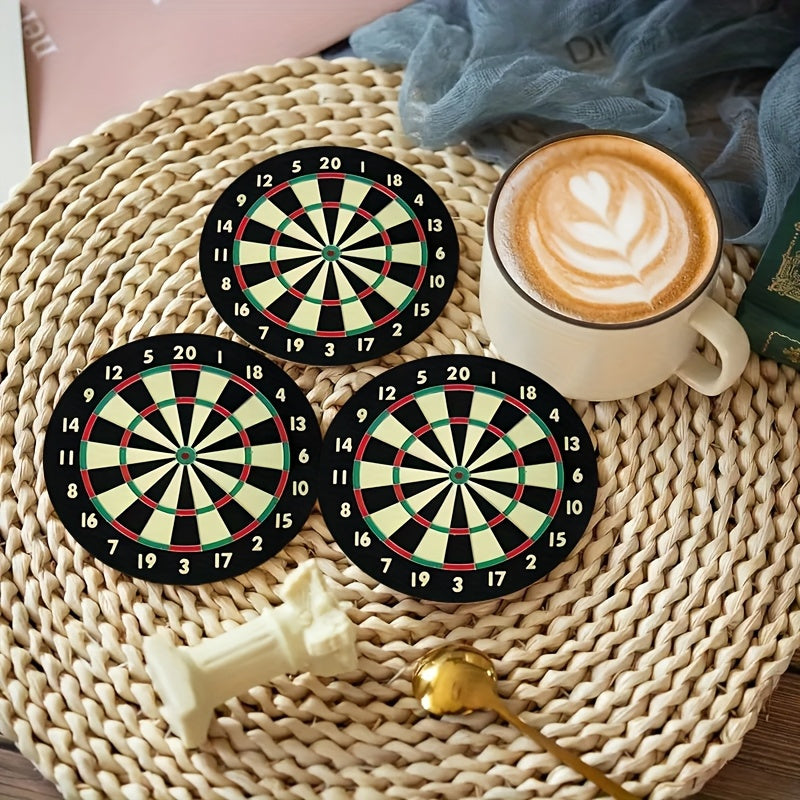6PC's Darts Themed Wooden Coaster Set