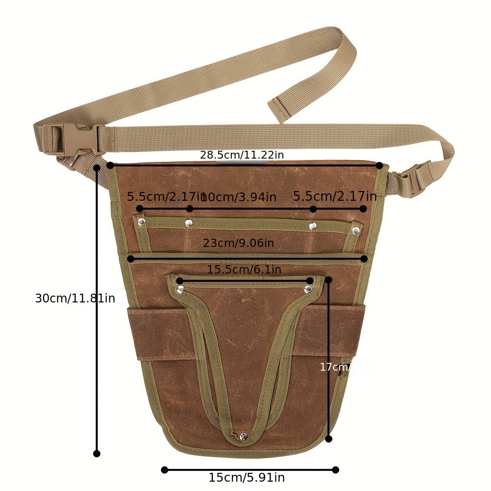 Durable Waterproof Canvas Garden Tool Belt with Multiple Pockets