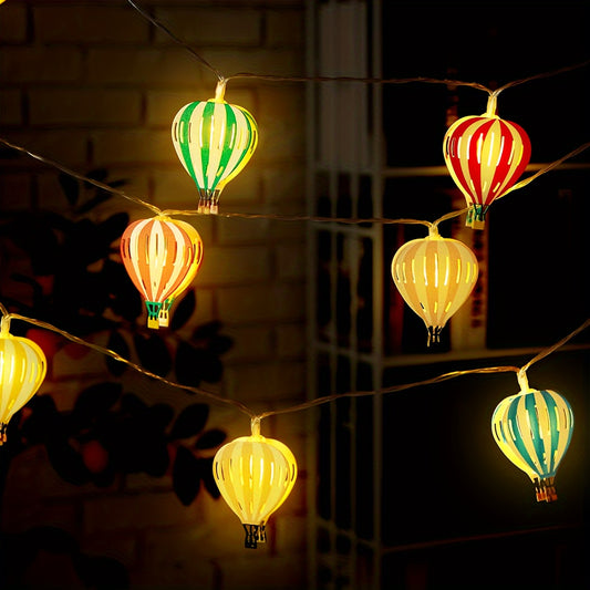 20 Pcs Multicoloured Hot Air Balloon String Lights