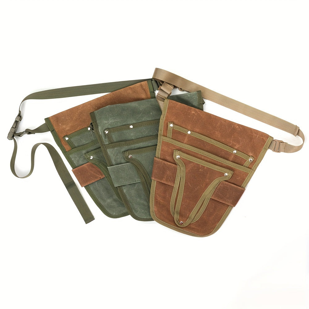 Durable Waterproof Canvas Garden Tool Belt with Multiple Pockets