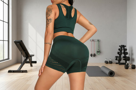 Seamless Yoga Shorts with Hip Lift Design